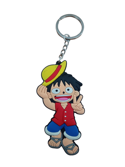 Llavero de goma 2D - Monkey D. Luffy (2 opciones)