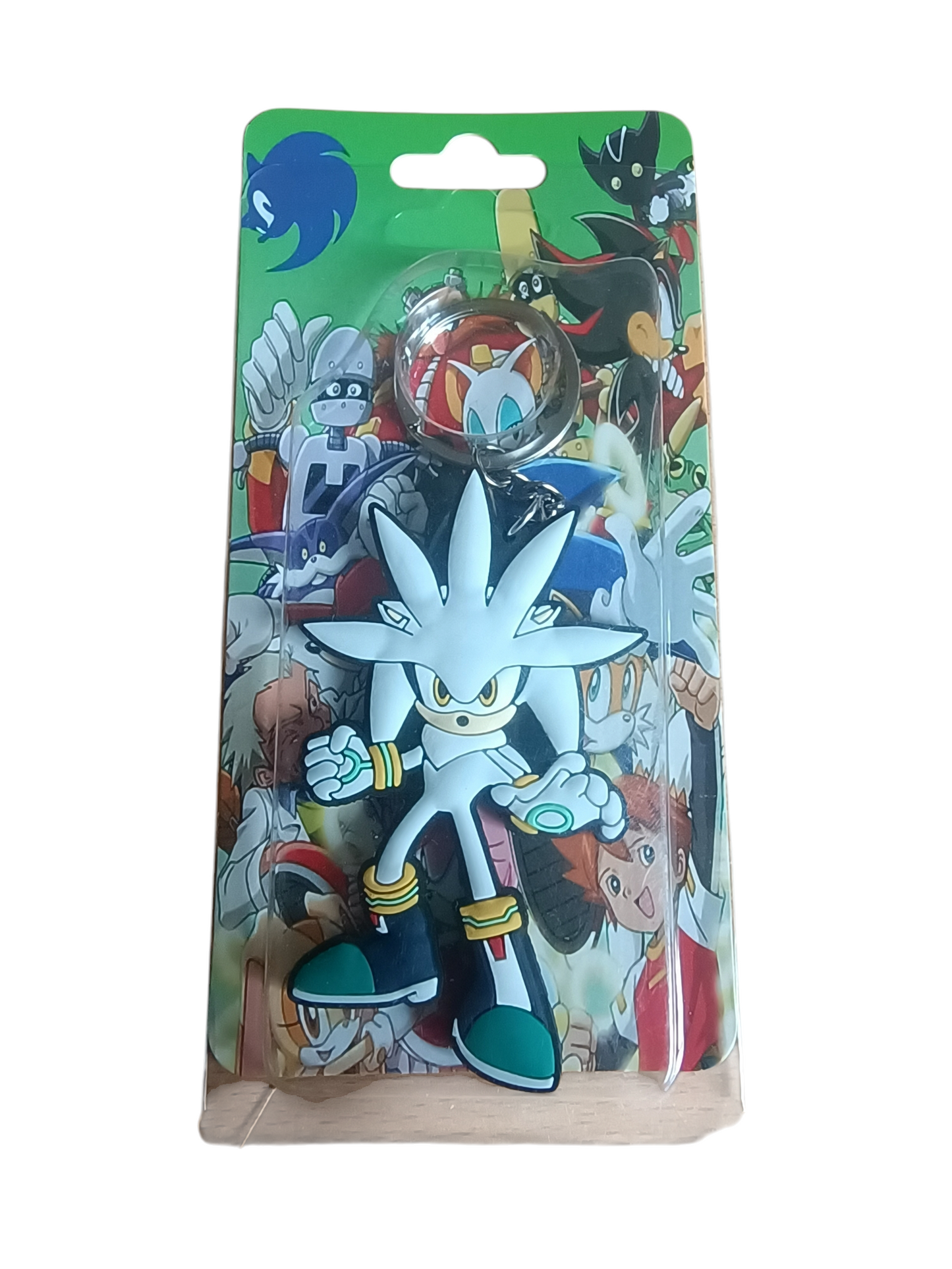Llavero de goma 2D - Silver the hedgehog