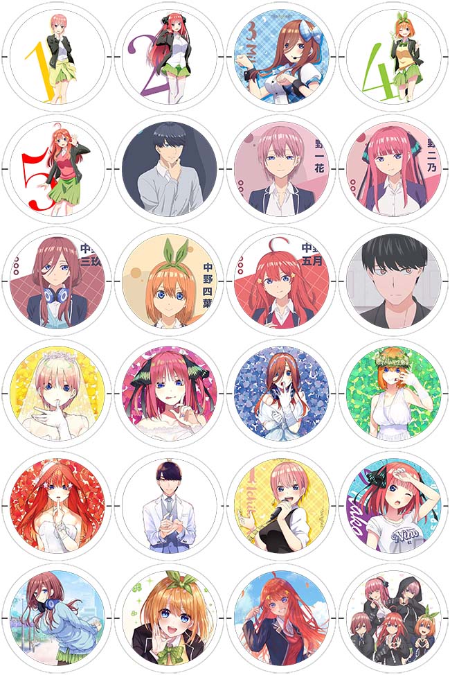 Go-toubun no Hanayome - 24 Pines de 56 mm