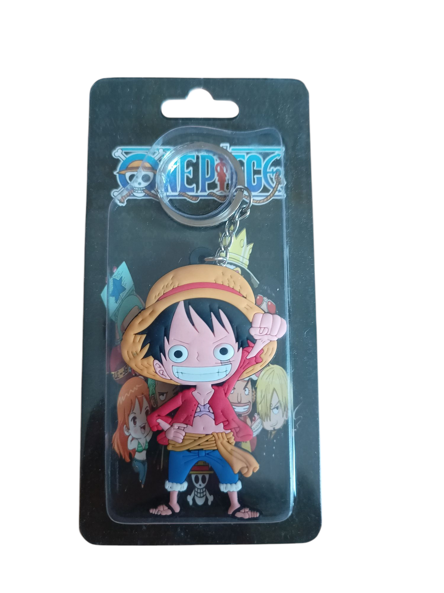 Llavero de goma 2D - Monkey D. Luffy (2 opciones)