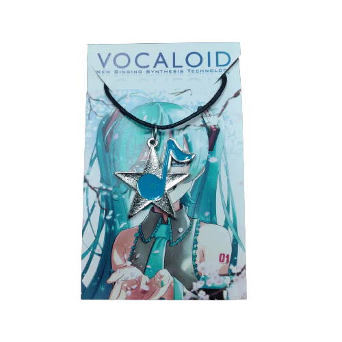 Vocaloid - Estrella con nota musical (colgante o llavero)