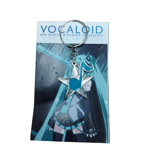 Vocaloid - Estrella con nota musical (colgante o llavero)