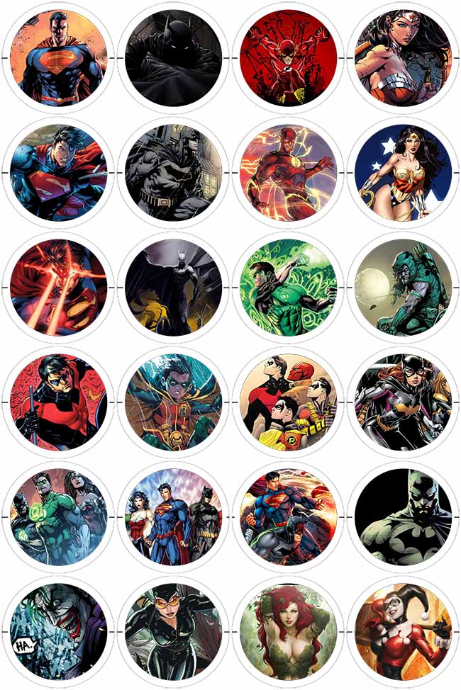 DC Comics - 24 Pines de 56 mm