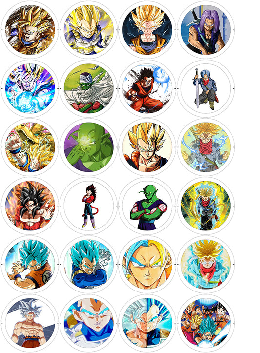 Dragon Ball - 24 Pines de 56 mm (varias colecciones)