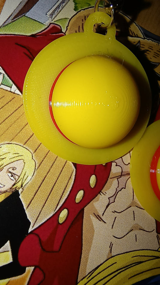 Aros 3D - Sombrero de Paja / Mugiwara no Luffy (PVC)