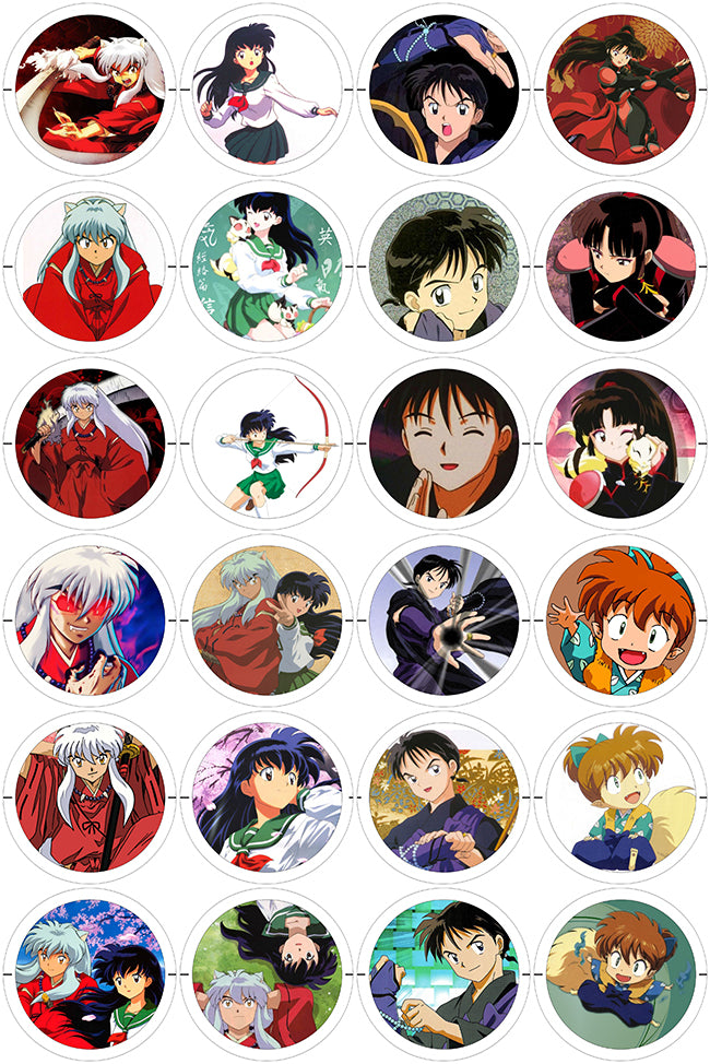 InuYasha - 24 Pines de 56 mm (varias colecciones)