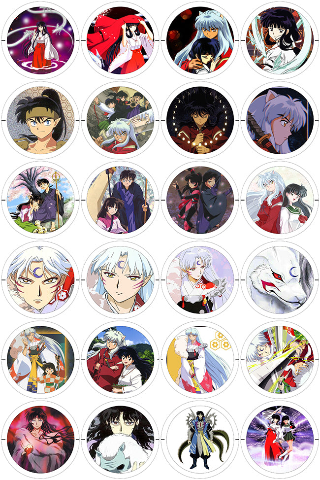 InuYasha - 24 Pines de 56 mm (varias colecciones)