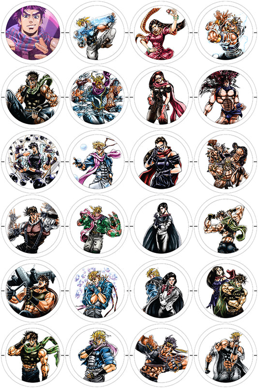 JoJo´s Bizarre Adventure - 24 Pines de 56 mm (varias colecciones)