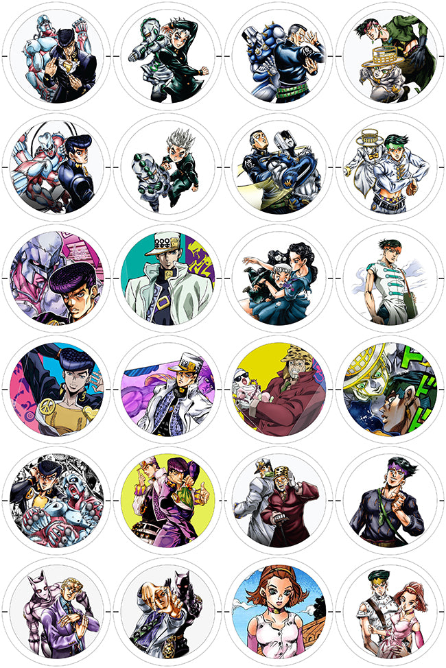 JoJo´s Bizarre Adventure - 24 Pines de 56 mm (varias colecciones)