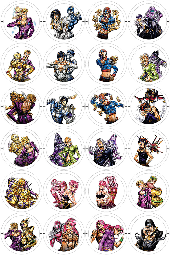 JoJo´s Bizarre Adventure - 24 Pines de 56 mm (varias colecciones)