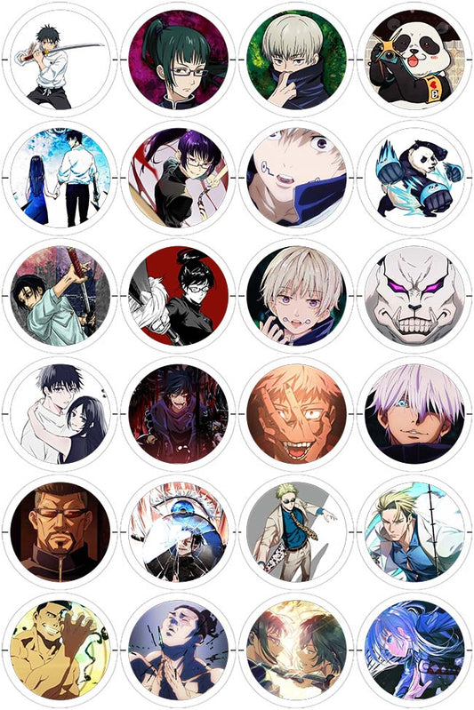 Jujutsu Kaisen - 24 Pines de 56 mm (varias colecciones)