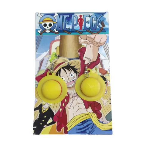 Aros 3D - Sombrero de Paja / Mugiwara no Luffy (PVC)