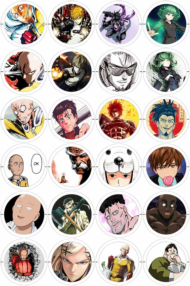 One Punch Man - 24 Pines de 56 mm