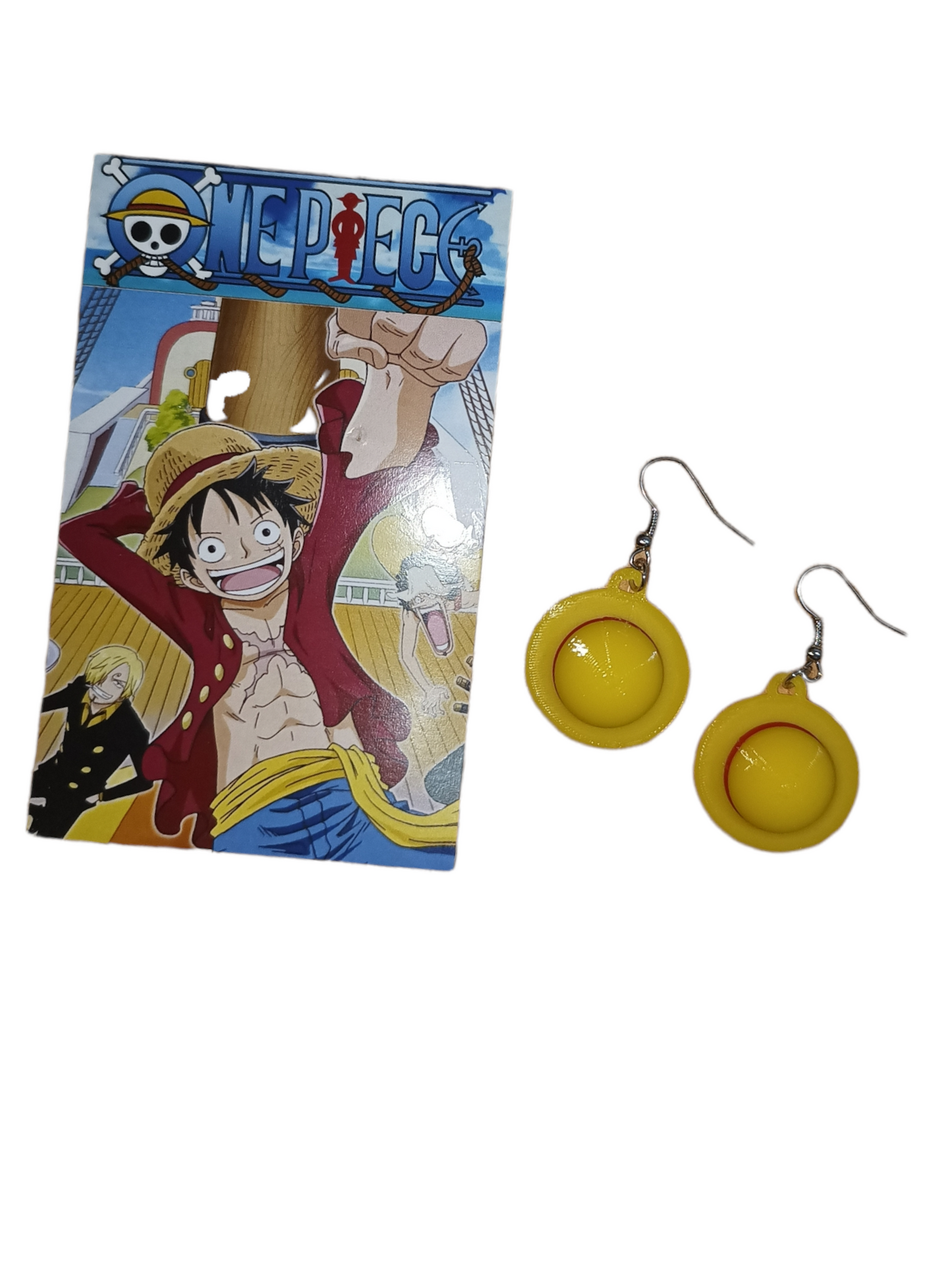 Aros 3D - Sombrero de Paja / Mugiwara no Luffy (PVC)