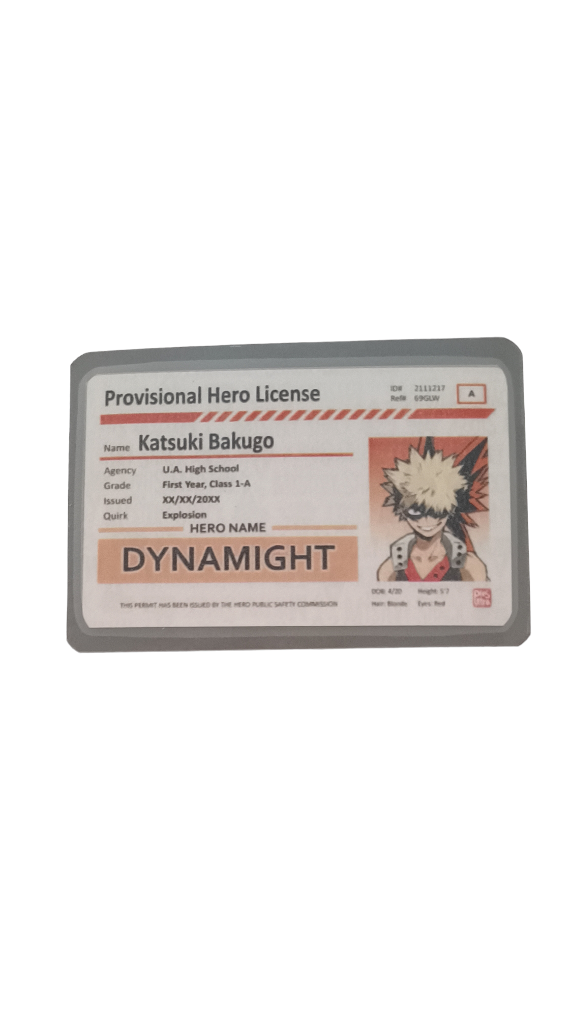 Credencial de héroe - Katsuki Bakugo (Dynamight)