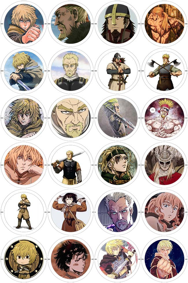 Vinland Saga - 24 Pines de 56 mm